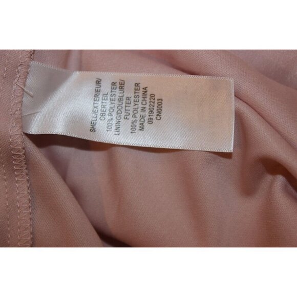 Adrianna Papell Blush One Shoulder Evening Gown Size 14.Long Ruffled Dress - Picture 7 of 7